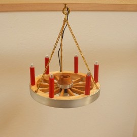 Wagenradleuchter, 65 mm, mit 12 Volt - Lampen